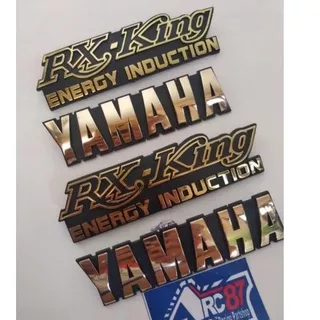 EMBLEM YAMAHA + RX KING SET ( GOLD)