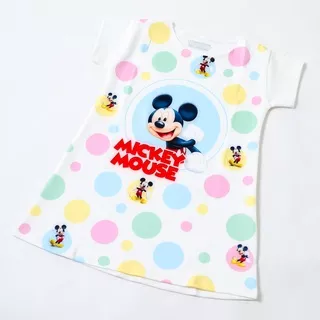 2-9thn | DRESS ANAK PEREMPUAN / DRESS MICKEY POLKA BLUE / DRESS MICKEY MOUSE / DRESS MINNIE MOUSE[KUALITAS IMPORT] - Marche (DK7MPB)