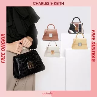 Sale 6.6 Tas Charles & Keith Ck Printed Croco Handle Cnk CK001