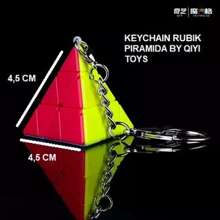 Gantungan Kunci Qiyi Rubik Pyraminx Piramida - Key Chain Rubik