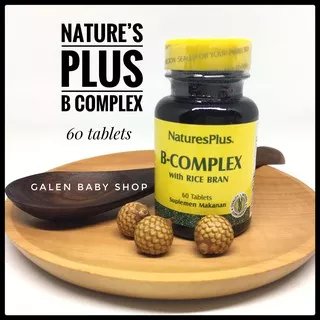 Natures Plus B Complex with Rice Bran isi 60 tablets Suplemen Vitamin Dewasa Nature’s Plus