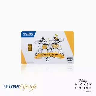 UBS Logam Mulia Disney Mickey & Minnie Mouse Happy Wedding Edition 0.5 Gr