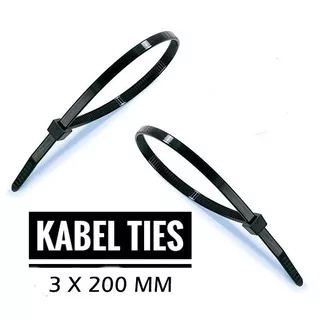 Kabel Ties 3 x 200 mm Tis Tali Sabuk Pengikat Cable Tie 20 cm 100pcs