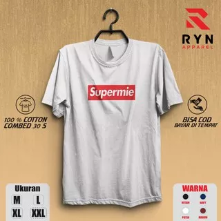 Kaos SUPERMIE PLESETAN SUPREME  Premium Brand Distro Baju kaos pria wanita Tshirt Murah Keren