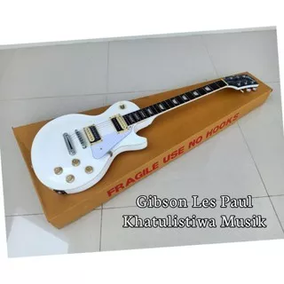 Gitar Gibson Les Paul White Pabrikan GNB Korea