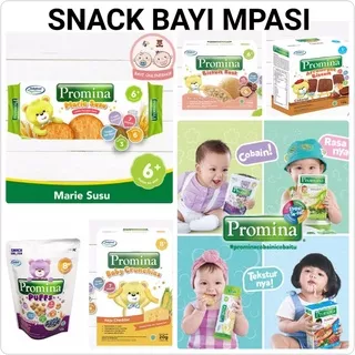 BISKUIT CEMILAN SNACK COOKIES BAYI PROMINA MPASI MAKANAN BAYI RUSK ARROWROOT CRUNCHIES PUFF MARIE