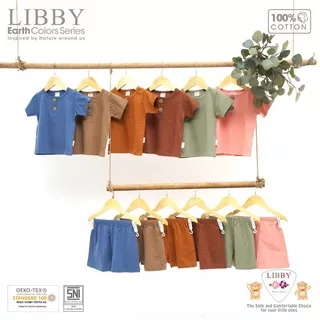 NEW!! LIBBY EARTH SERIES Setelan Oblong Pendek Celana Pendek(1Setel/pack)