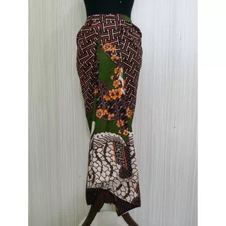 Rok Batik Panjang Model Aksen Ruffle Motif Benji 3 Dimensi Bawahan Batik