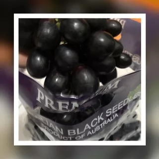 Anggur australia black seedless fremium tanpa biji 500gramRp65,990