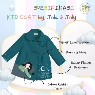 Jaket anak perempuan Fleece Coat  usia 4-12 tahun