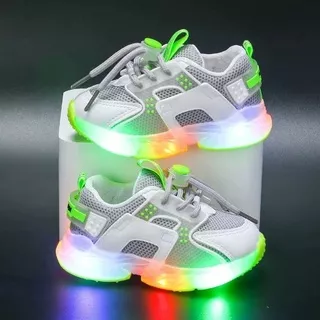 Sepatu SNEAKERS LED anak laki laki IMPORT 26-30