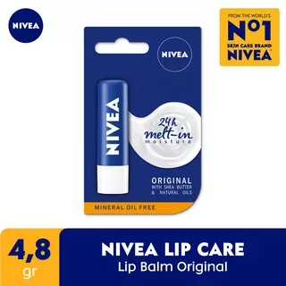 NIVEA Lip Care Lip Balm Original Essential 4.8gr - Melembabkan, Perawatan intensif pada bibir