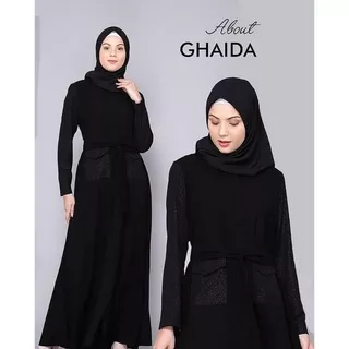 New Abaya Gamis Maxi Dress Arab 728 Saudi Bordir Zephy Turki Umroh Dubai Turkey India Wanita Hitam