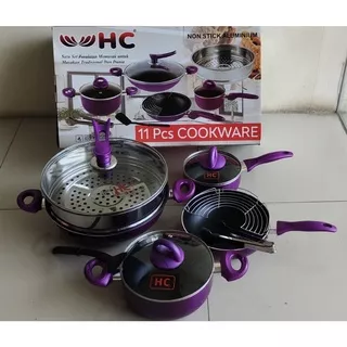 Panci Teflon set HC 11 Pcs / Cookware set kualitas Supra