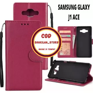 CASE FLIP CASE KULIT FOR SAMSUNG GALAXY J1 ACE - CASING DOMPET-FLIP COVER LEATHER-SARUNG HP