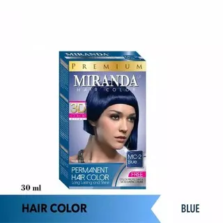 MIRANDA Hair Color Blue MC-02 (30MLx2) + 10ml | Semir Rambut | Pewarna Rambut Miranda | Cat Rambut