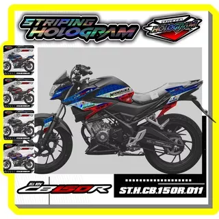 CB150R STICKER STRIPING CB 150R FACELIFT - STIKER MOTOR CB150R FACELIFT LIST VARIASI HOLOGRAM AR 11 MANDALIKA