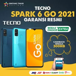 Tecno Spark 6 Go [2021] 2GB+32GB 3GB+64G Garansi Resmi Tecno 1 Tahun