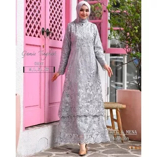 FLASS SALE!!! GAMIS Tingkat Tulle GLITER MUTIARA Tali Pita Di Pinggang Busui Terbaru Brokat Tille Gamis DRESS KEKINIAN Pesta Kondangan Muslim Modern Syar`i/Gaun Terusan Wanita Mewah Full Bordir Model Malaysia / Baju Kurung Brokat Tule COD by SAKATO STORE