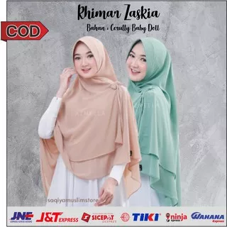 Khimar Jumbo Ceruty Kerudung Syari Jumbo Ceruty Hijab 2 Layer Jilbab Syari Khimar Zaskia Termurah