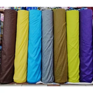 Bahan kain embos polos varian warna meteran micro