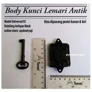 BODY KUNCI PINTU LEMARI Universal 02 DRAWER LOCK laci LOKER PETI BUFET antik gembok unik Kuno klasik