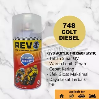 Cat Semprot Acrylic Revo Colt Diesel / Kuning Muda 748 - Pilok Pilox Akrilik