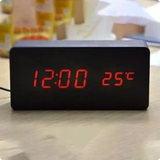 Digital Wood Alarm LED Clock / Jam Meja Kayu Digital Led Weker