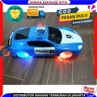 Mainan Anak Mobil Polisi baterai Super Police Car Ada Musik Dan Ban BerLampu / Mainan Anak Laki Laki BerSNI Murah