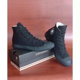 COD SEPATU CONVERS BOOTS FULL BLACK ALLSTAR