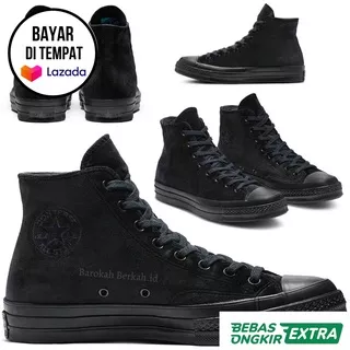 OBRAL Sepatu Converse_70s_All star Murah sepatu sneaker pria Hitam POLOS tinggi High low sepatu Converse_No Original sepatu Converse_official converse_motif karakter sepatu