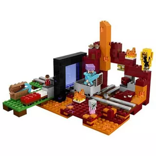 Mainan Bricks Minecraft My World The Nether Portal Compatible Lego toy