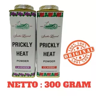 PRICKLY HEAT POWDER 300 GRAM - SNAKE BRAND [CLASSIC/ LAVENDER] / BEDAK BIANG KERINGAT AMPUH CAP ULAR/ SNAKE BRAND (BEDAK ULAR) [KOSMETIK]