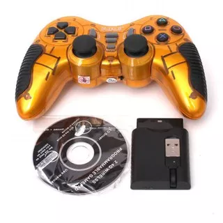 STIK / JOYSTICK / GAMEPAD TURBO WIRELESS M-TECH 3In1 (PC/PS2/PS3) GOLD