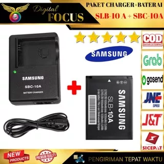 Paket baterai samsung SLB 10A dan charger samsung SBC 10A