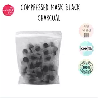 DIY Compressed Mask Black Charcoal / Kertas Masker Arang Bambu Masker Kertas (SATUAN)