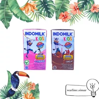 Susu Indomilk Kids Kotak UHT 115ml Susu Sapi Indomilk Anak Susu Indomilk Kids Strawberry Susu Indomilk Kids Coklat Cokelat