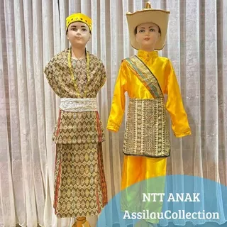 baju adat tradisional NTT ukuran anak-anak//pakaian adat nusantara NTT setelan laki /perempuan