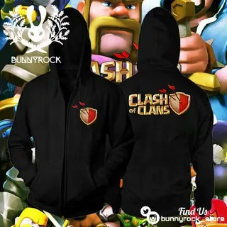 Jaket Hoodie Zipper COC. Clash Of Clans