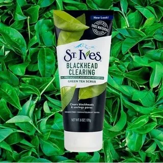 Original St Ives Face Scrub Blackhead Clearing Green Tea 170 gr Full Size Pembersih Komedo Wajah