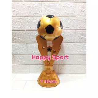 Piala trophy Bola futsal fiber bola V J2 tinggi 40cm
