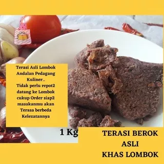 Terasi Berok Khas Lombok (Terasa sedikit Asin), Terasi Lombok Super Enak Berkualitas,Terasi Lombok khas, Terasi lombok super, terasi lombok asli, terasi lombok premium, bumbu makanan, sambel terasi, sambal terasi, sambel terasi uleg, sambal pedas