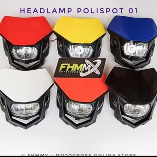 headlamp klx klx bf polisport satu set sen bahan abs aman pecah