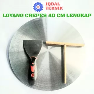 Cetakan - Wajan Kue Crepes - Loyang Crepes 40Cm 1 Set