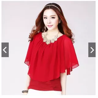 Deb`s Collection blouse Korea Style Variasi Rampel Leher-Brenda