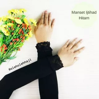 Manset Tangan Ijtihad WaTaqwa Handsock Kaos Tangan Wanita Renda/Perlengkapan Haji/Perlengkapan Umroh