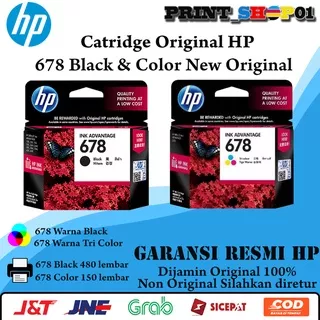 Cartridge Hp 678 Black & Color Colour Cartridge Cartridge HP 678 CZ107AA, HP 678 CZ108AA Original