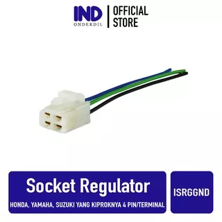 IND Onderdil Socket Kiprok/Regulator 4 Kabel/Pin Shogun/110/Kebo/125/Smash/R/New/Satria FU/Spin