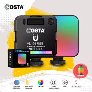 COSTA VL-64 RGB Mini LED Video Light Magnetic built in Ambient Light Video Foto