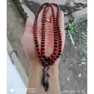 KALUNG TASBIH FOSIL AKAR BAHAR MERAH LIONTIN BANDUL KUJANG NAGA